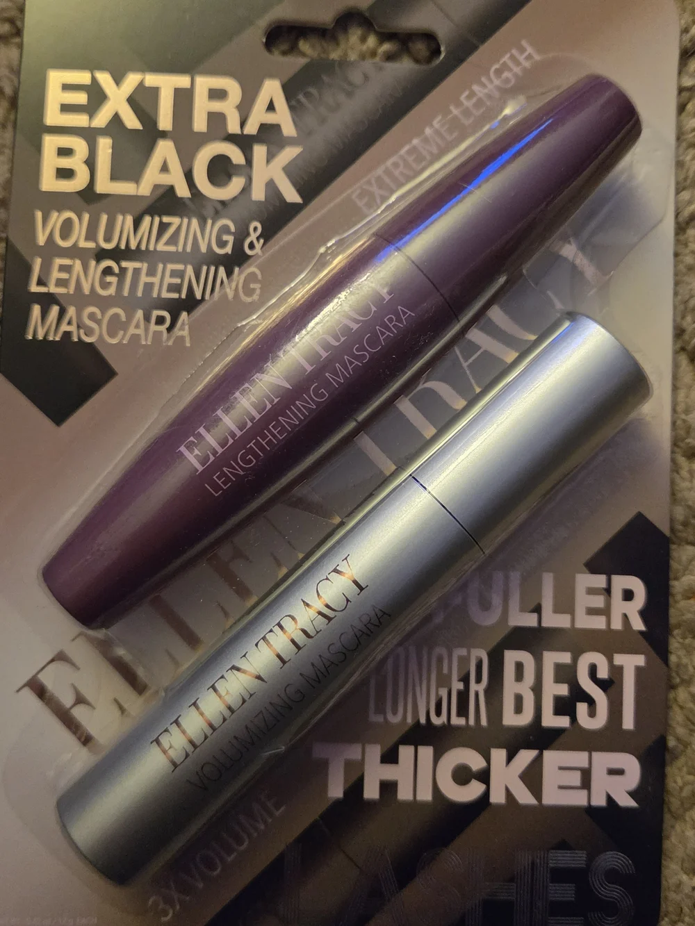Ellen Tracy Mascara Duo in Purple and Silver‎
